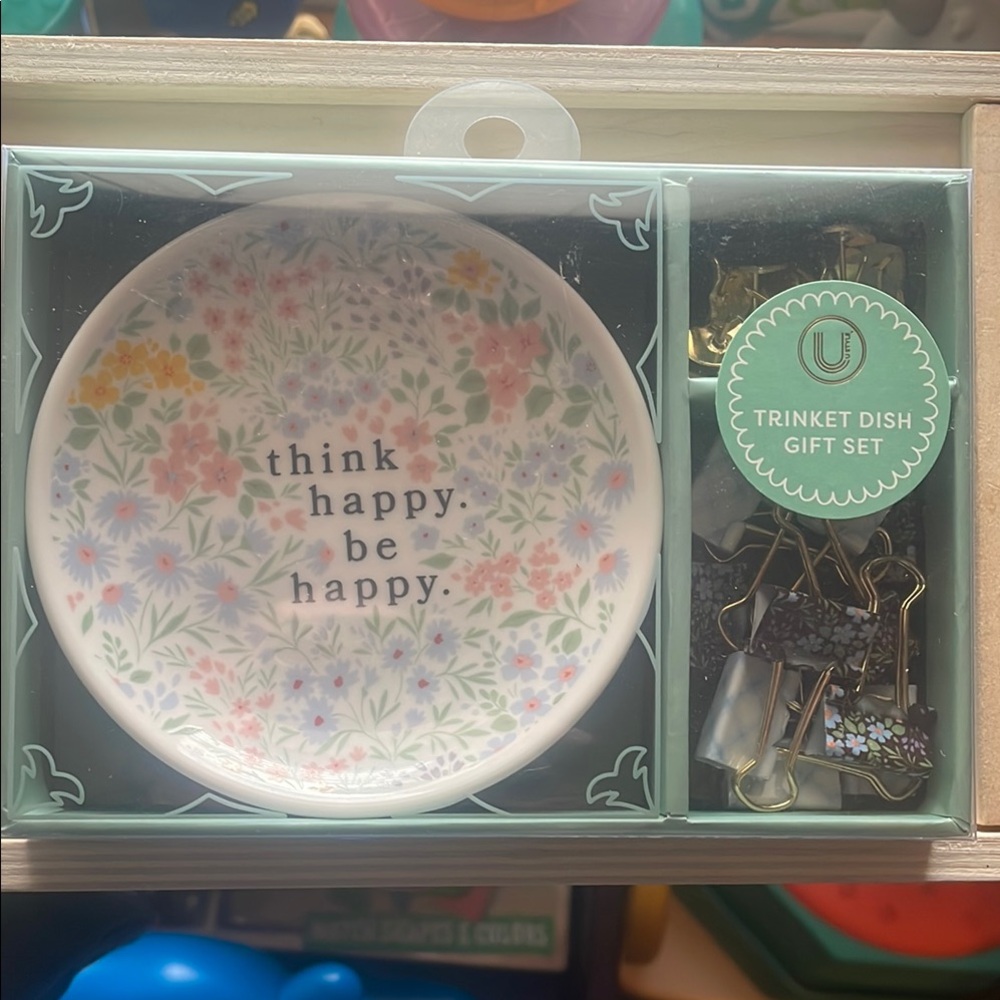 Floral Trinket Dish Gift Set